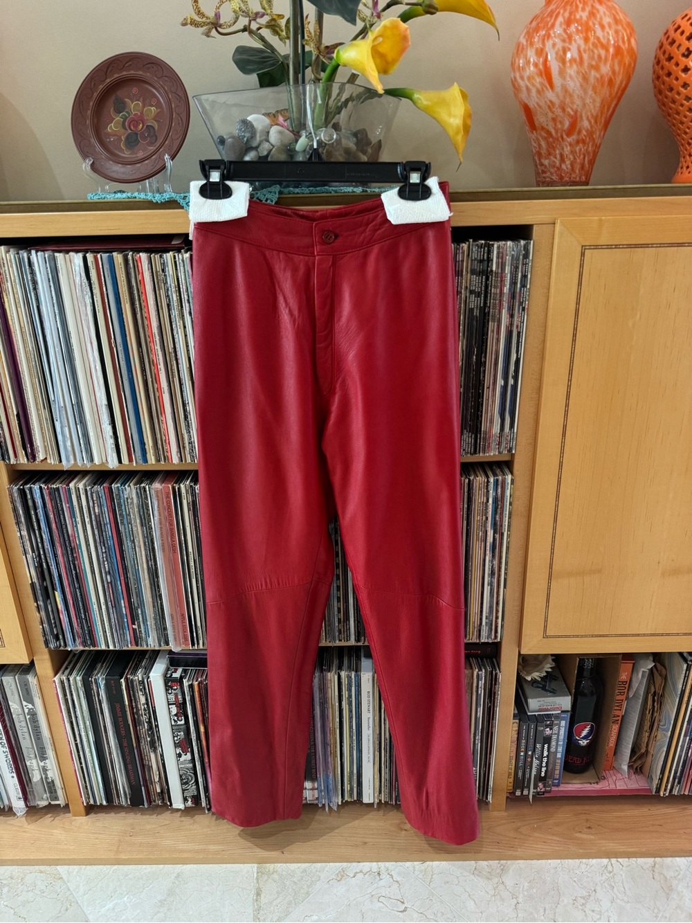 PRICE DROP: NWOT, SIENA NEW YORK,6,lined, BRIGHT RED LAMBSKIN LEATHER BOOTCUT PT